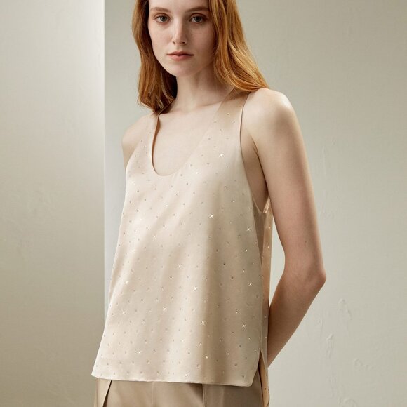 Lily Silk Sparkle U Neck Vest NWT - Picture 5 of 5